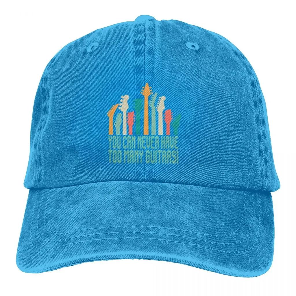Washed Men's Baseball Cap You Can Never Have Too Many Trucker Snapback Cowboy Caps Dad Hat Guitar Rock Golf Hats