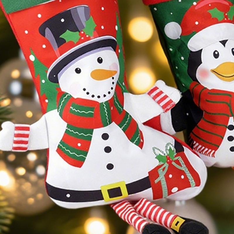 Vánoční stromeček Závěsná punčoška Přívěsek Cukroví Dárková taška Vánoční ozdoba Ponožka pro rodinu Domácí dekorace