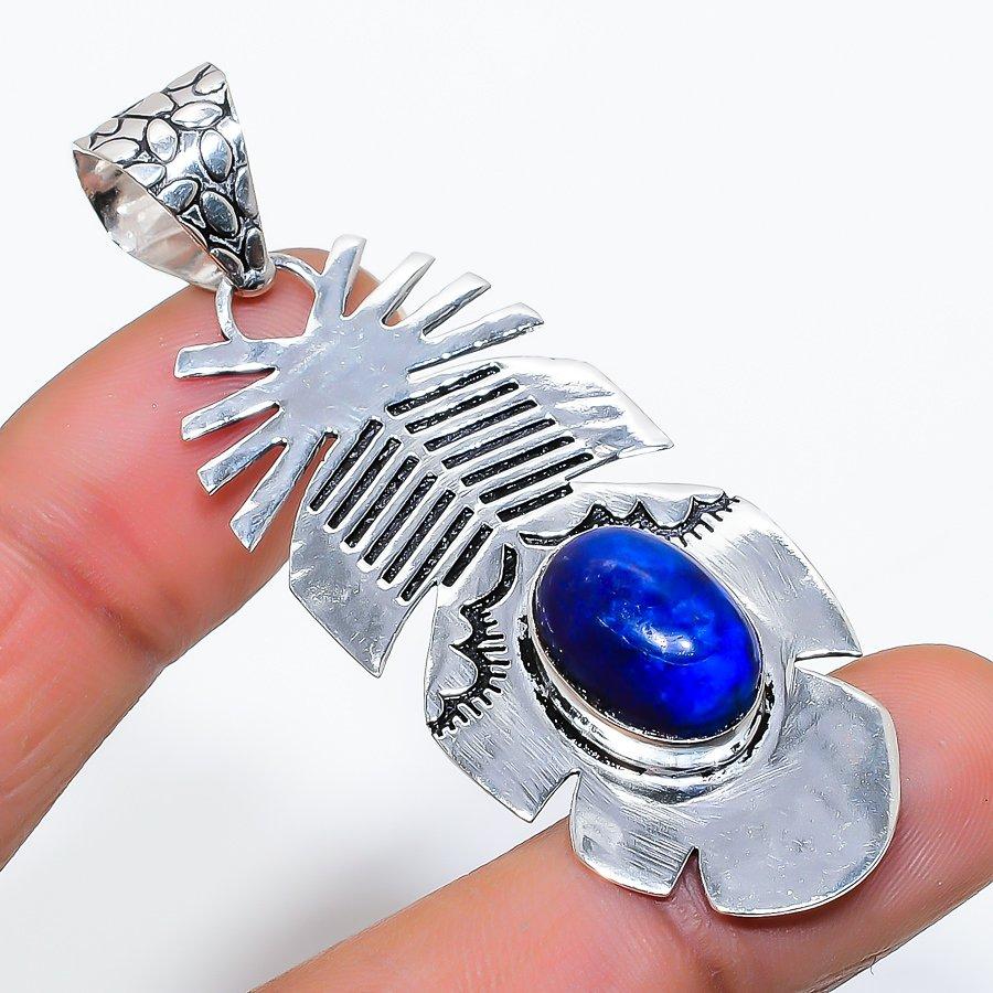 

Lapis Lazuli Gemstone Handmade Jewelry Pendant 2.48 VR-4258
