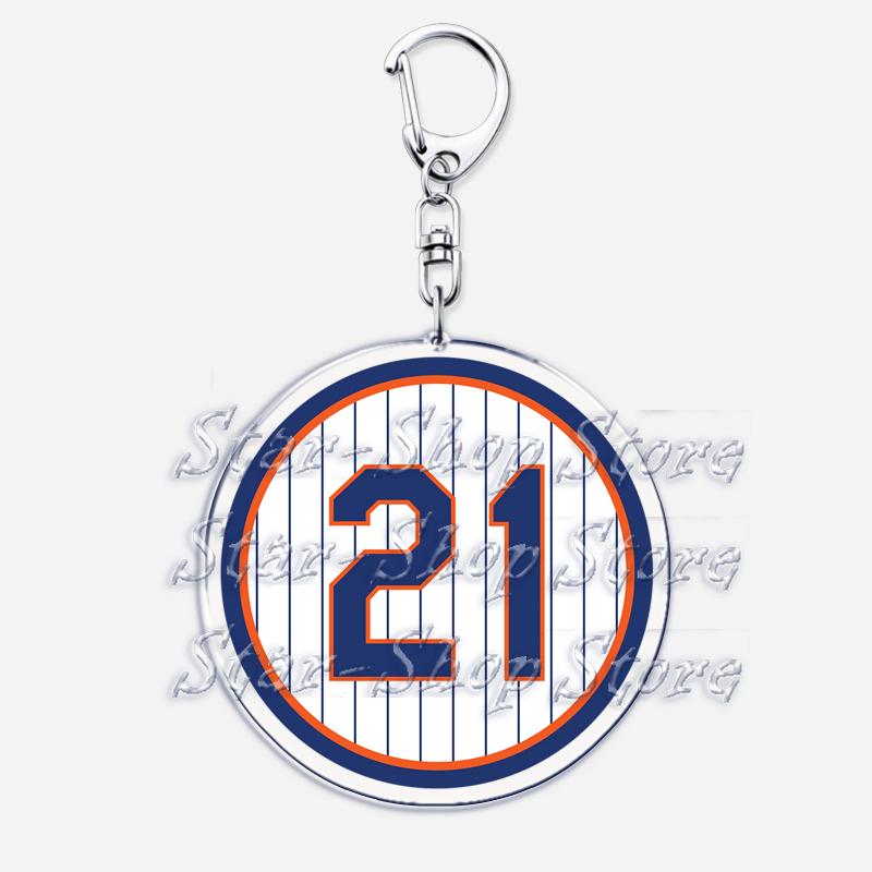 Popular Baseball Jersey Player Number Keychains for Accessories Bag New York Sports Keyrings Jewelry Friends Fans Gifts