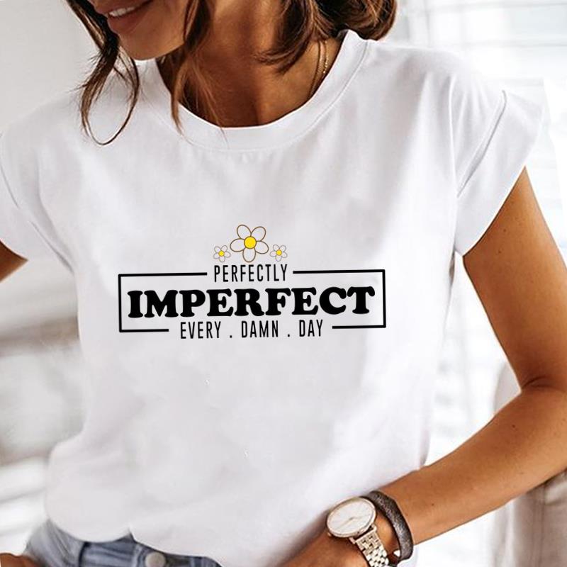 (Asian Size) Women Lady Female Top Printed Tee Summer Clothing Flower Sweet Trend Casual T Shirt Fashion Graphic Short Sleeve T-shirts