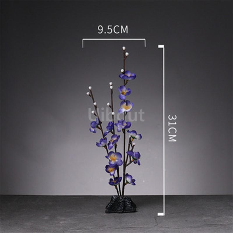 Japanese style plastic simulation flower Blossom Peach Blossom Ornament Sushi sashimi ornament Decorative artificial flowers-A