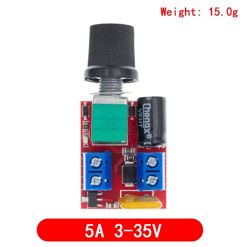Mini 5A 90W PWM 12V moduł regulatora prędkości silnika prądu stałego DC-DC 4.5V-35V regulowana prędkość regulatora regulatora przełącznik gubernatora 24V