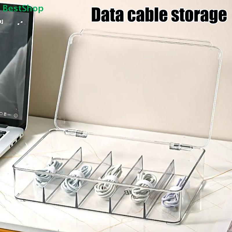 Clear Multi-Compartment Drawer Organizer - Stackable Plastic Storage Tray for Home & Office Supplies