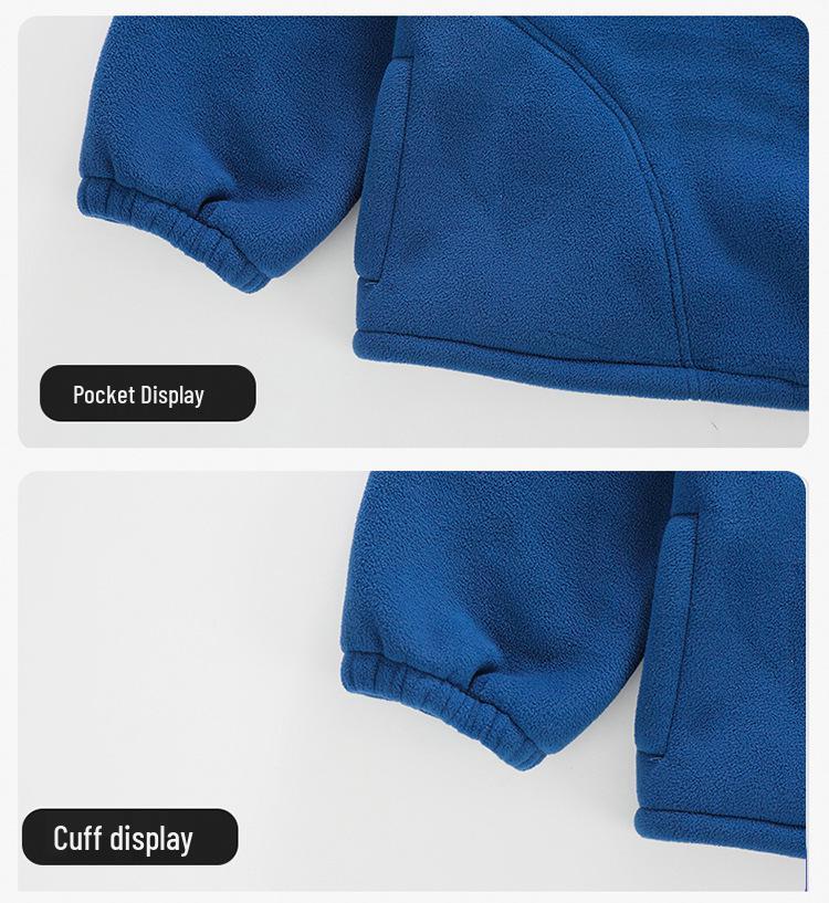 Fat Boy's Warm Fleece-Lined Jacket for Kids & Teens - Loose Fit, Plus Sizes, Medium to Large, Stylish Autumn/Winter Cardigan