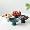Retro Ceramic High-Footed Plate: Multifunctional for Meals, Fruits, Tea, Desserts, Salads, and More