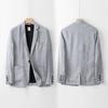 Men's 100% Linen Suit Jacket Men's Summer Light Breathable Pure Color Light Luxury Suit Top