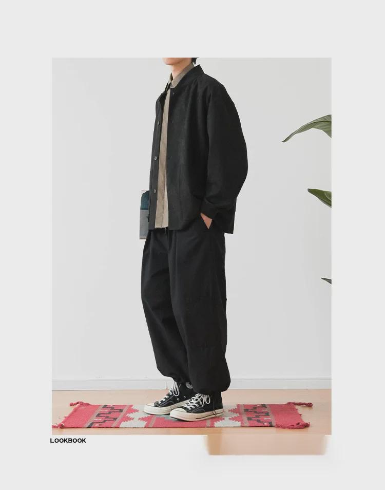 Jaqueta de beisebol unissex japonesa retrô de camurça com ombros caídos (Outono de 2022)