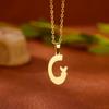 Stainless Steel Heart Initial Letter Necklace for Women Gold Plated Alphabet Pendant Necklaces Vintage Waterproof Jewelry Gifts
