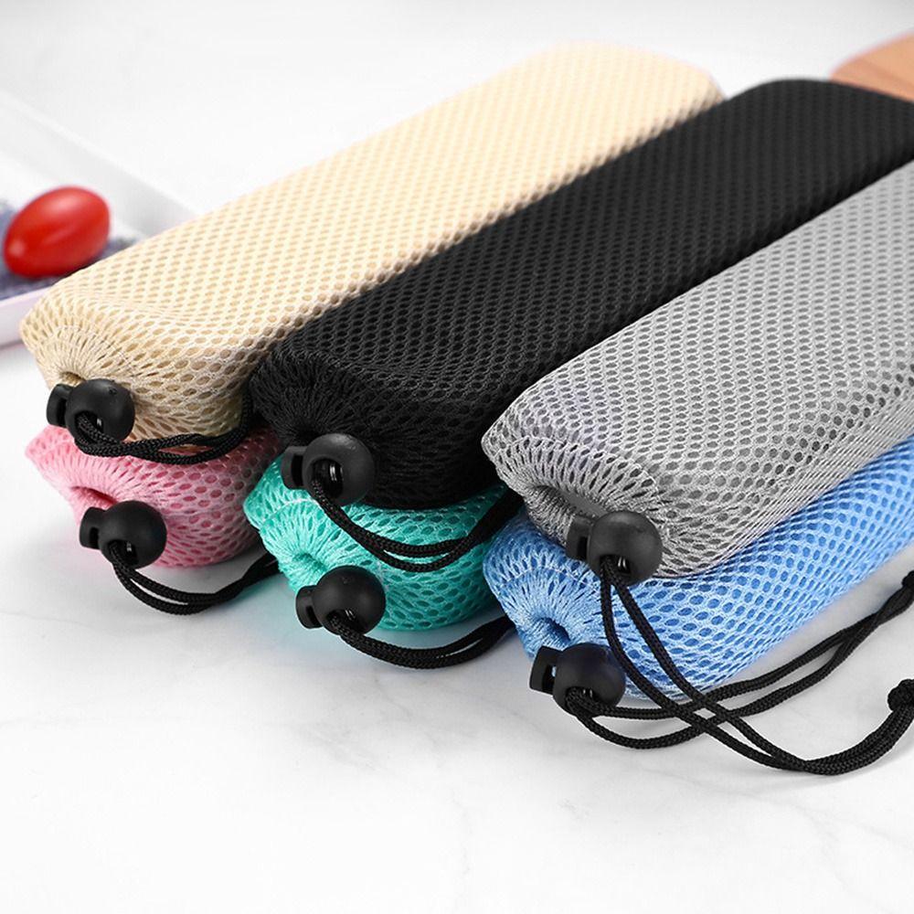 Travel Multi Purpose Nylon Portable Chopsticks Storage Mesh Drawstring Bag Storage Bag Tableware Storage Bag Tableware Pouch