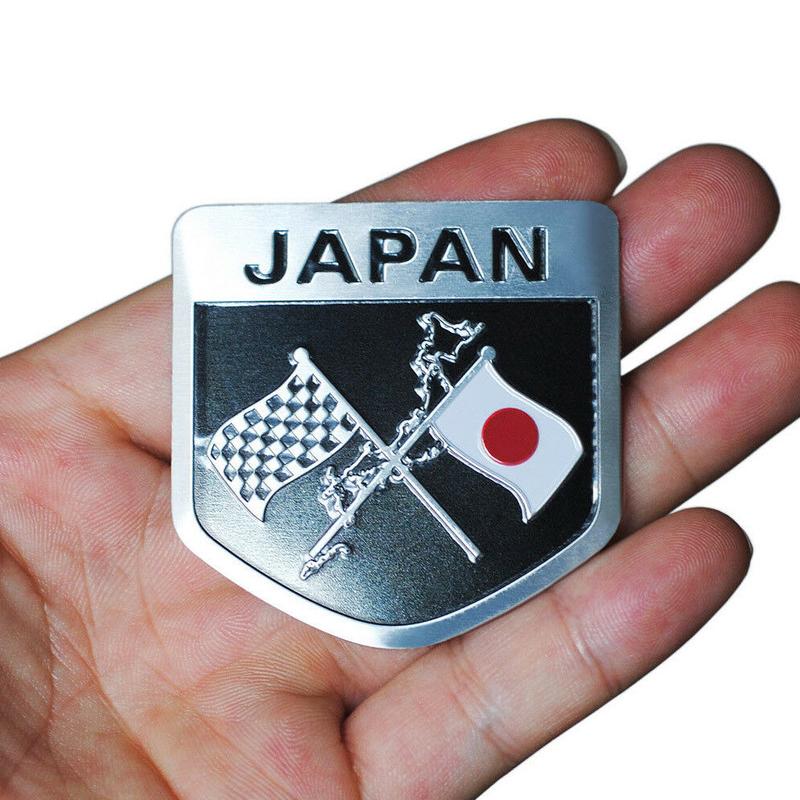 Japan Japanische Flagge Schild Emblem Metallabzeichen Auto LKW Motorrad Aufkleber Auto Auto Zubehör Dekoration Universal