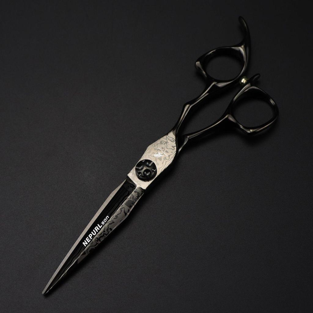 MCG-18 Black Damascus Hairdressing Shears & Thinning Scissors