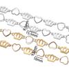 1m Stainless Steel Hollow Crown And Heart Link Chains for Handmade DIY Waist Chain Necklace Bracelet Jewelry Making Chain
