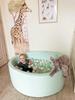 Dry pool 110x40cm mint with 500 balls: light green, white, transparent, pearl, beige, gray