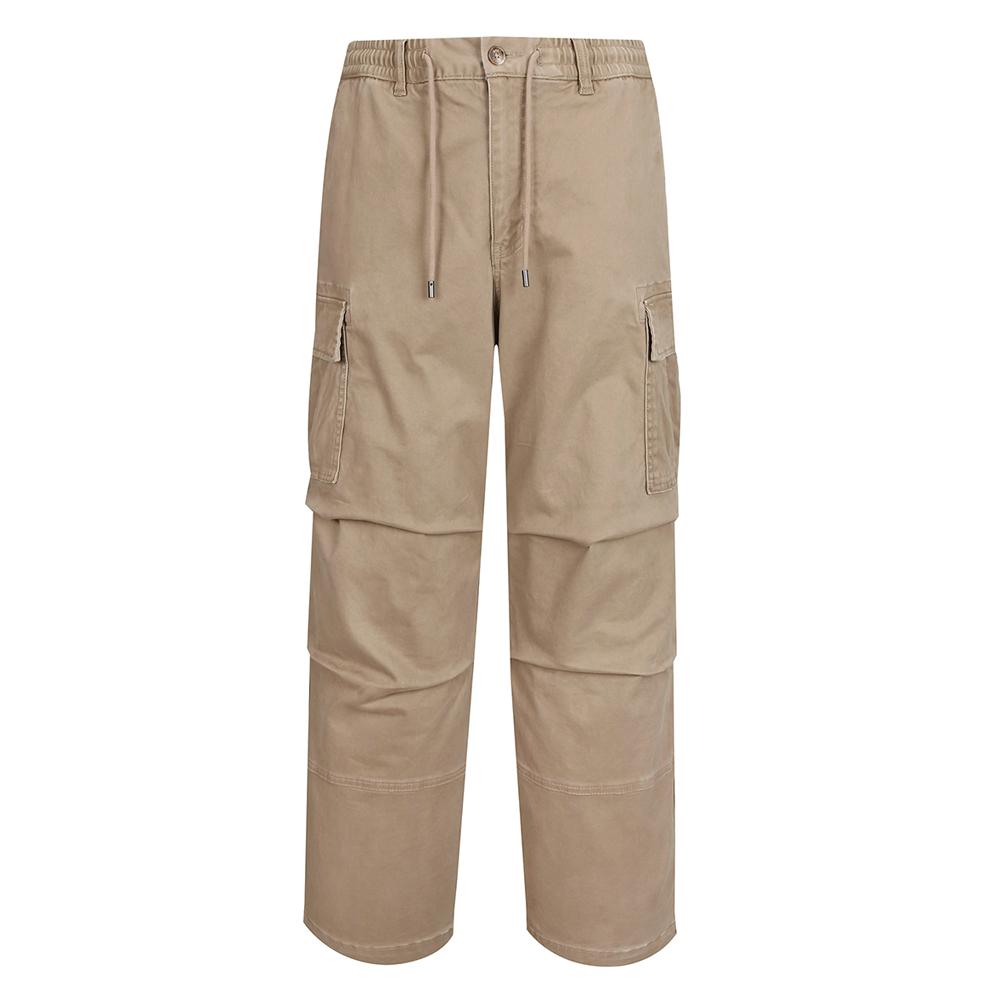 BUCKAROO Cotton Spandex Parachute Cargo Pants Dark Beige