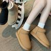 Fur integrated snow boots women's 2025 new winter platform Internet celebrities warm velvet thickened outer wear cotton shoes