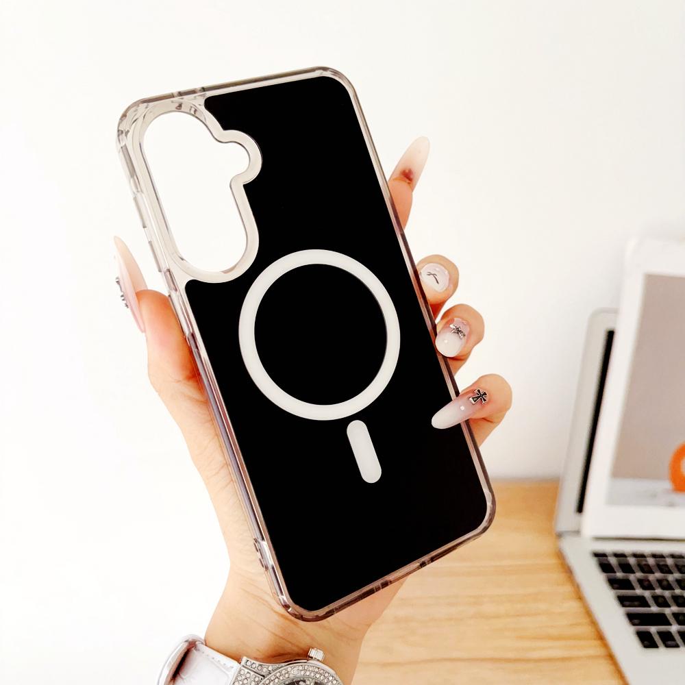 KEYSION Luxury Magnetic Case for Samsung A57 5G A37 5G Soft TPU+PC Shockproof Phone Back Cover for Galaxy A56 5G A36 5G