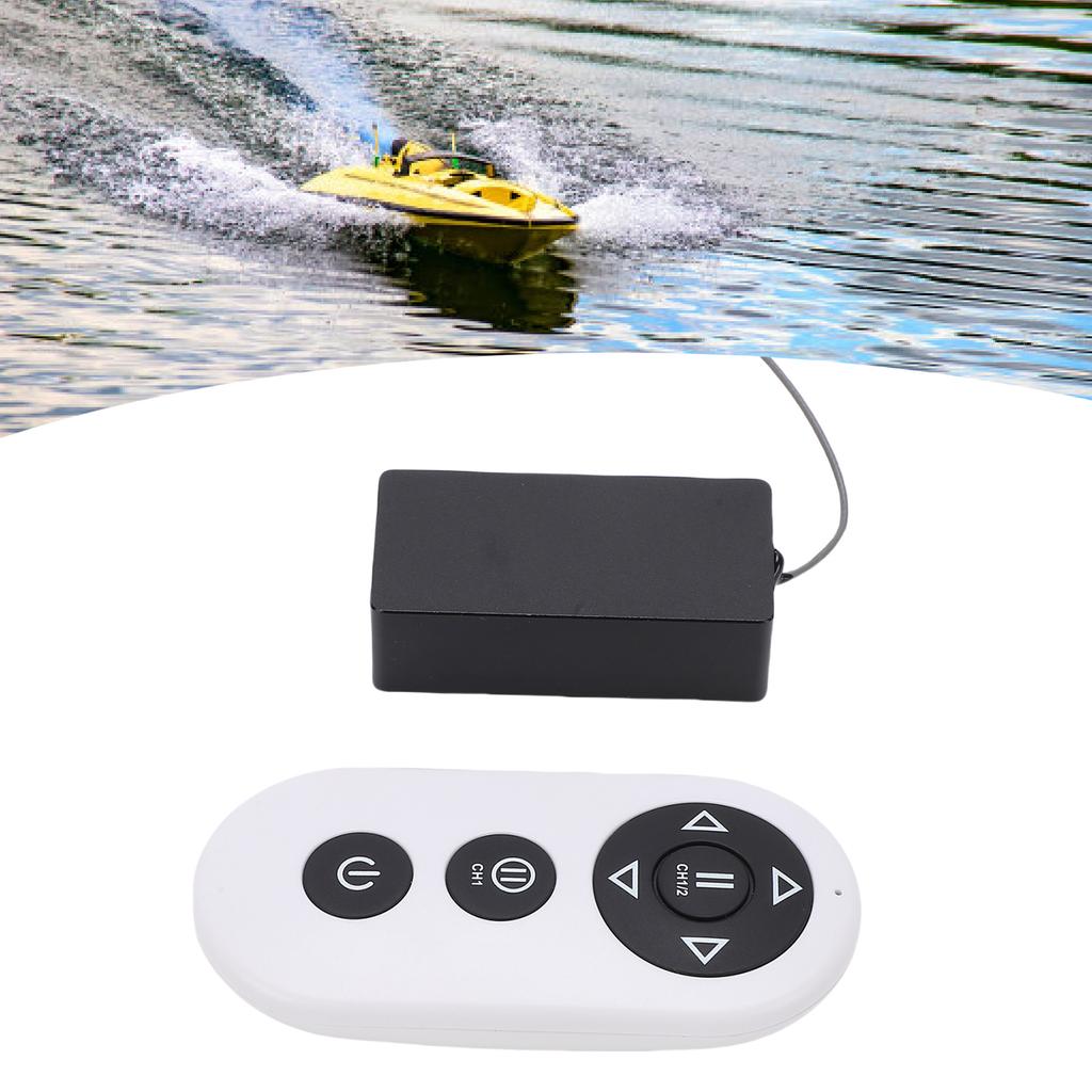 2.4G Wireless One Hand 4 Channel Remote Control with Receiver Dual Motor Mixing Control Mode Fine Turning Remote Controller for RC Car Boat