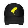 Yellow Parachute Adventure  Themed Skydiving Graphic Design Mesh Baseball Cap