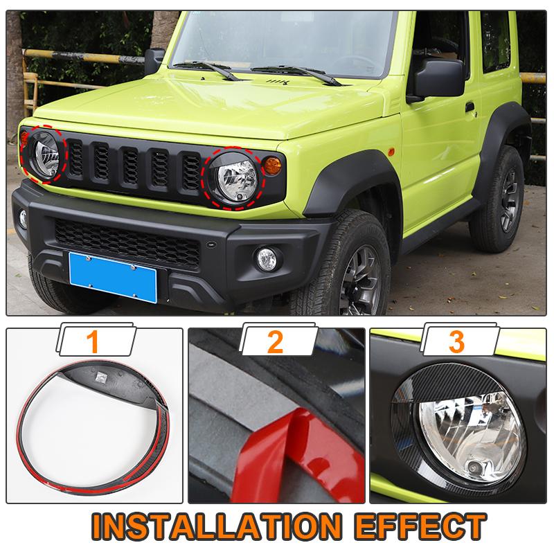 

BAWA автомобильная передняя фара, декоративная крышка, наклейки для Suzuki Jimny 2022, вытяжки для ламп, внешние аксессуары