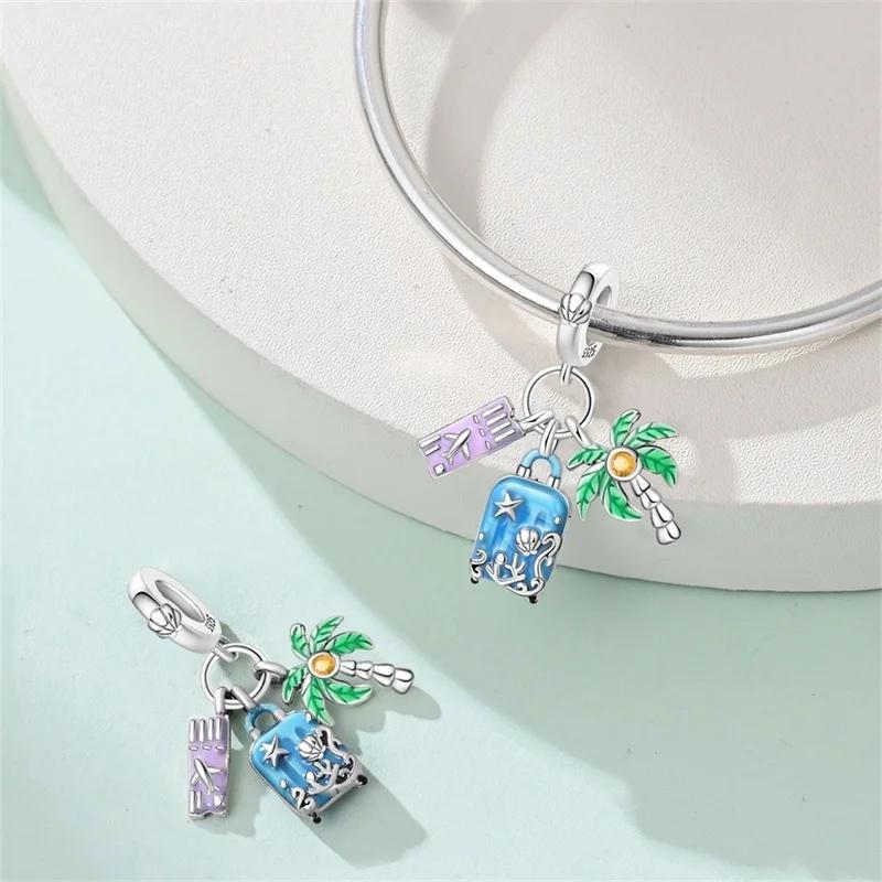 100% Copper Charms Pendant Airplane Beach Sailing Hat Sun Energetic Attractiveness Design For Fine Jewelry Making