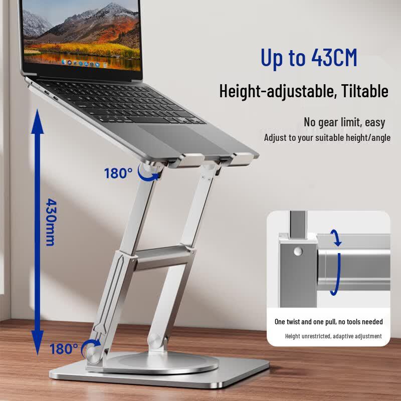 Jichuan 360-Degree Rotating Laptop & Monitor Stand with Cooler