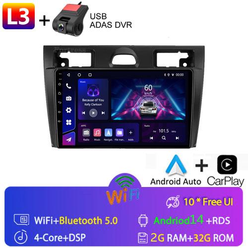 For Ford Fiesta Mk VI 5 Mk5 2002 - 2008 Car Radio Multimedia Video Player Navigation Stereo GPS Android14 No 2din 2 Din Dvd