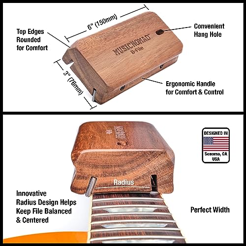 MUSIC NOMAD MN831: A dedicated file for quickly and reliably finishing fret ends with a consistent angle and finish.