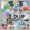 50 Creative Scientific Graffiti Stickers for Power Banks, Luggage, Wardrobes, and Walls
