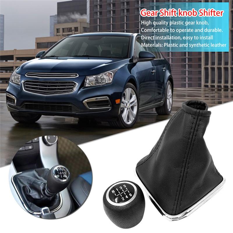 Car Accessories 6 Speed For Chevrolet Cruze 2008-2015 Manual Transmission Gear Shift Knob Head Ball Lever Shifter Gaiter Boot