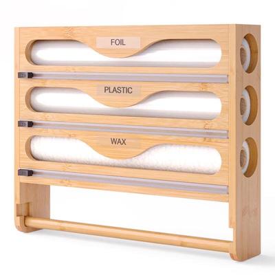 ZISIZ Wall-Mounted Kitchen Storage Box with Film Cutter
