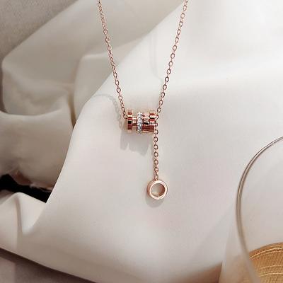 New Roman Numeral Titanium Steel Necklace Clavicle Chain Trend Short Chain