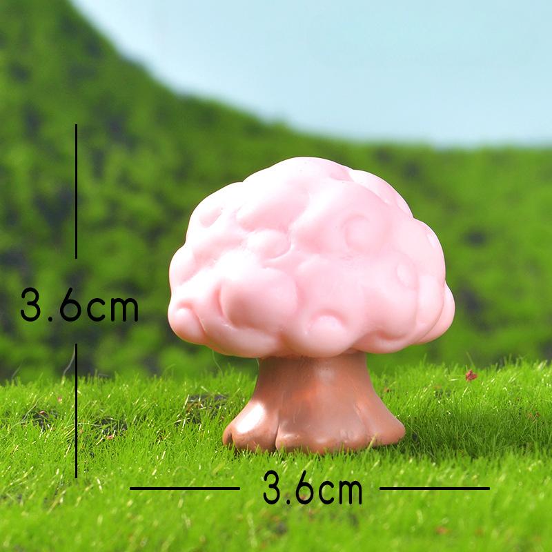 Cartoon Big Tree Micro-landscape Resin Small Decorative Items, Colorful Artificial Trees, Cute Trees, and Small Garden Landscaping Accessories