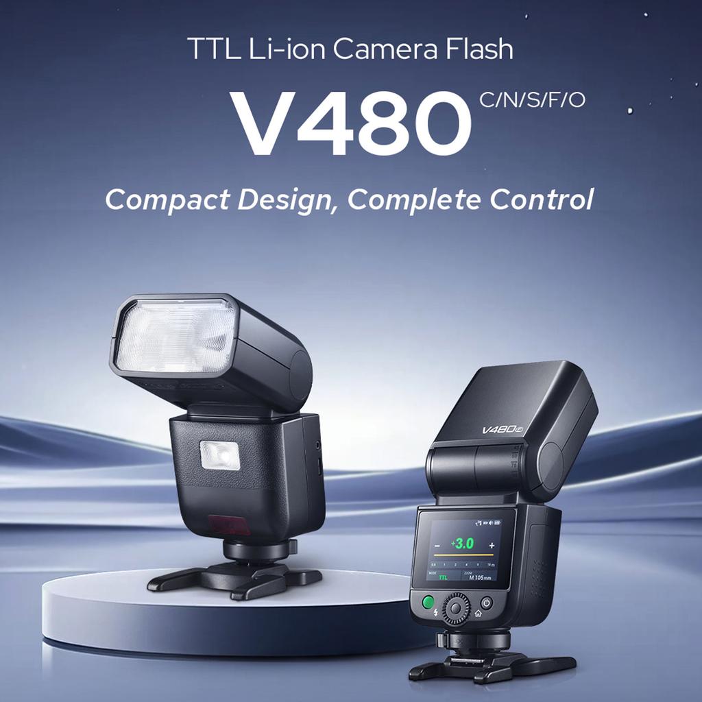 Wireless Camera Flash Adjustable Head Small Hot Shoe Light Support High Speed Sync 2.0  Touchscreen