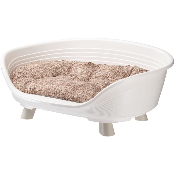 White Relax Cushion Basket - Size L - 73 X 55 X 27 Cm - FERPLAST