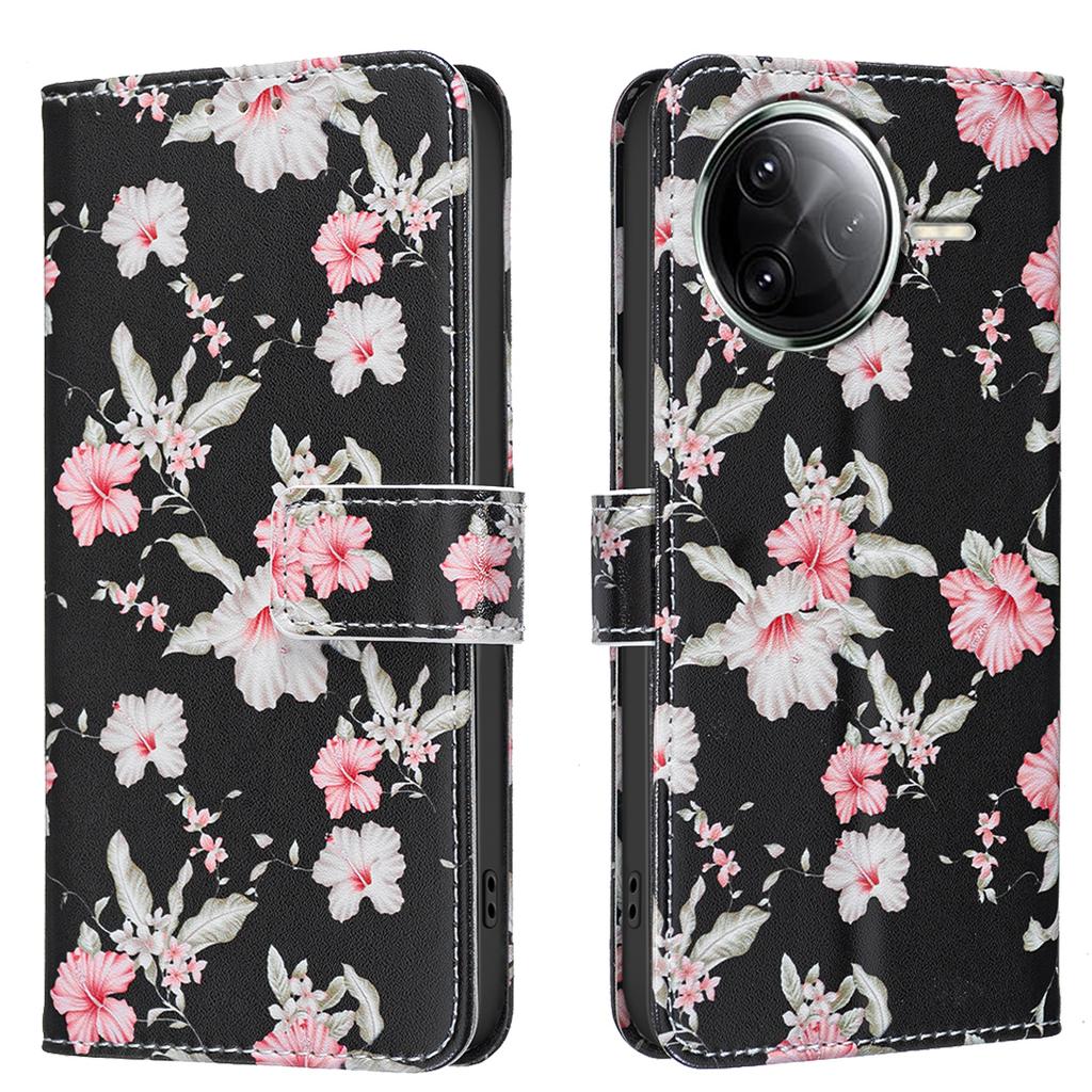 For Xiaomi Series Leather Cases Flower Butterfly Painted PU Protectiver Flip Cover with Card Holder Magnetic Closure Kickstand For Xiaomi Poco F7 X7