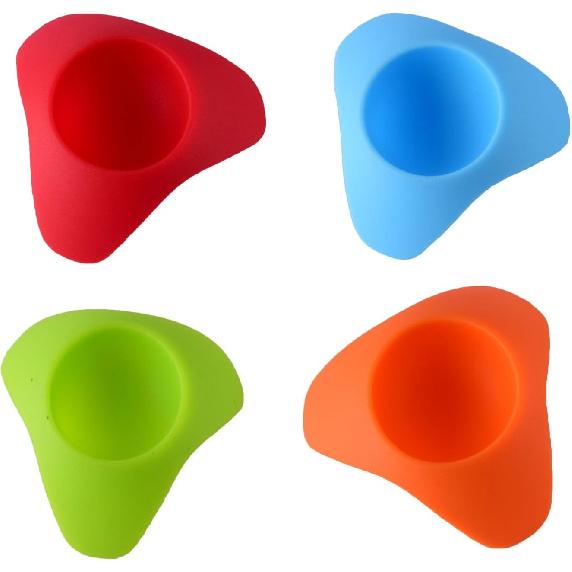 4 Pack Egg Cups Serving Holder Silicone Stand Base Rest for Hard Boiled or Soft Cooked Eggs Quick Breakfast Brunch Morning Kitchen Easter Eggs Easy