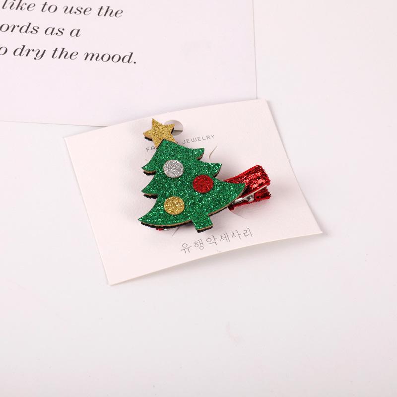 Christmas Baby Hair Clips: Cute Santa Cartoon Set