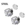 Magnetic Stainless Steel No-Pierce Ear Clip for Women - Elegant Small Niche Design
