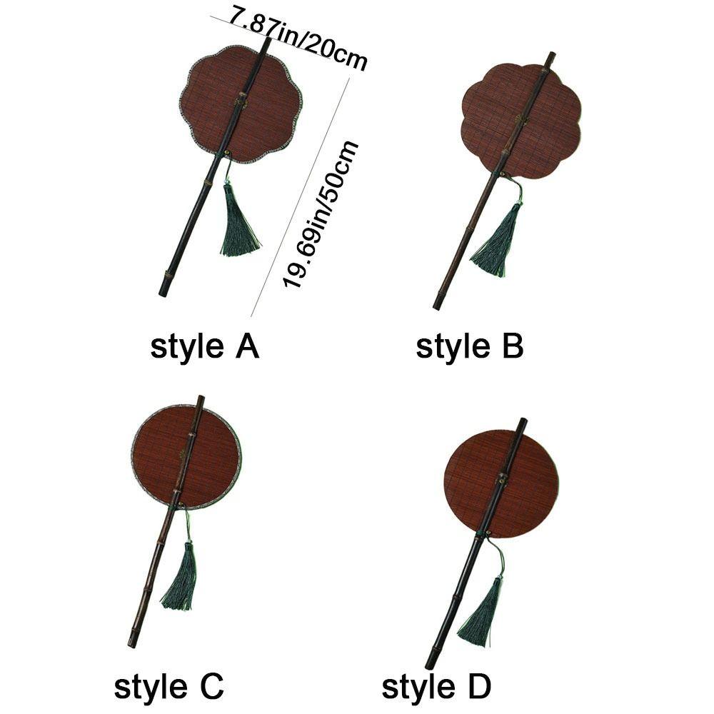 Chinese Style Purple Bamboo Waist Fan Natural Foldable Waist Fan Portable Hanfu Group Fan  for Home