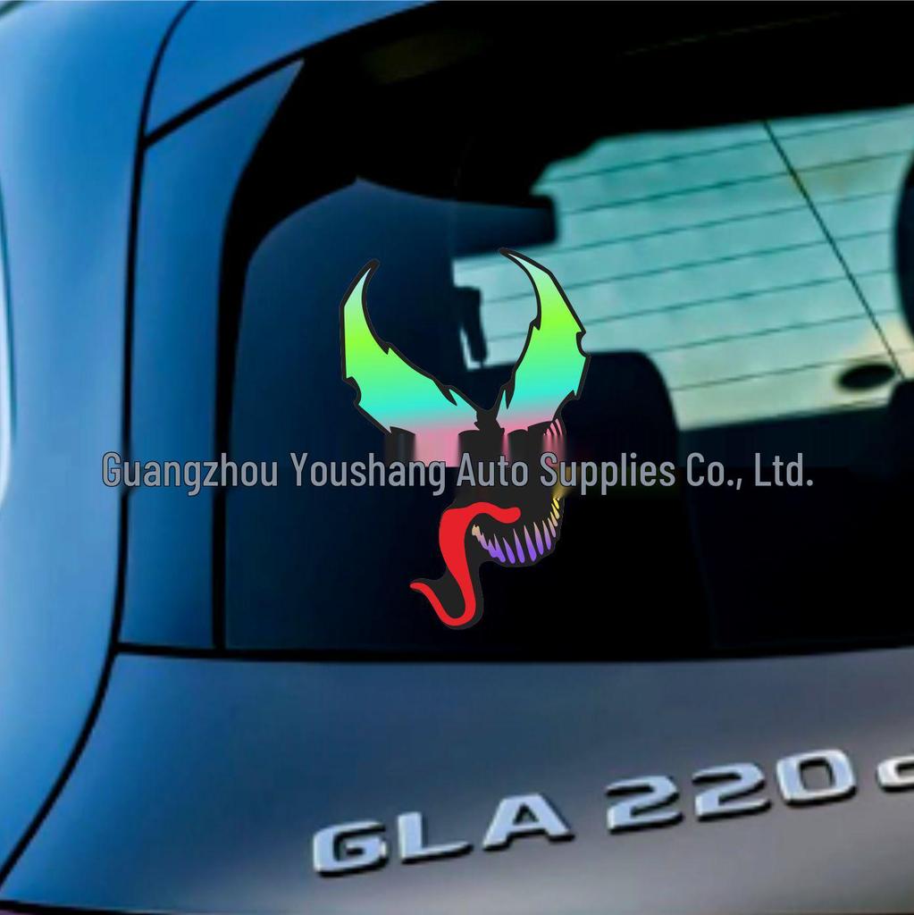 Casco per Moto e Adesivo per Auto Demon Venom Anime