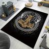 1pc Thor Viking Hammer Mjolnir Pattern Carpet, Area Rug For Living Room Bedroom Room Bed Chair Laundry Entryway Corridor Yard Non-slip Outdo