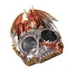 62KD Scary Dragon Skull Sculpture Halloween Decorative Resins Ornament Spices Stand