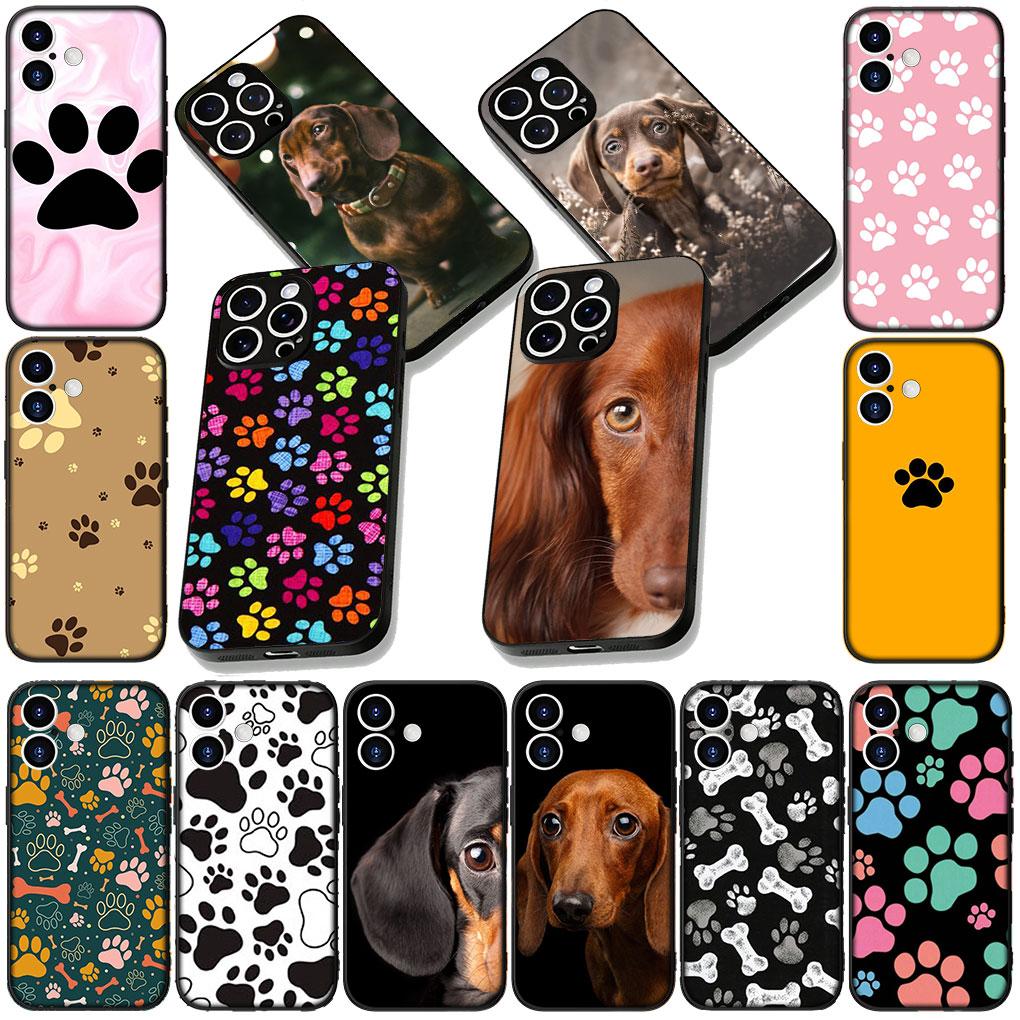 Dachshund Cute Dog Paw Casing Phone Cover for Motorola Moto G86 G14 G35 G34 G45 G55 G64 G75 G85 G24 G15 G54 G57 Power Soft Case