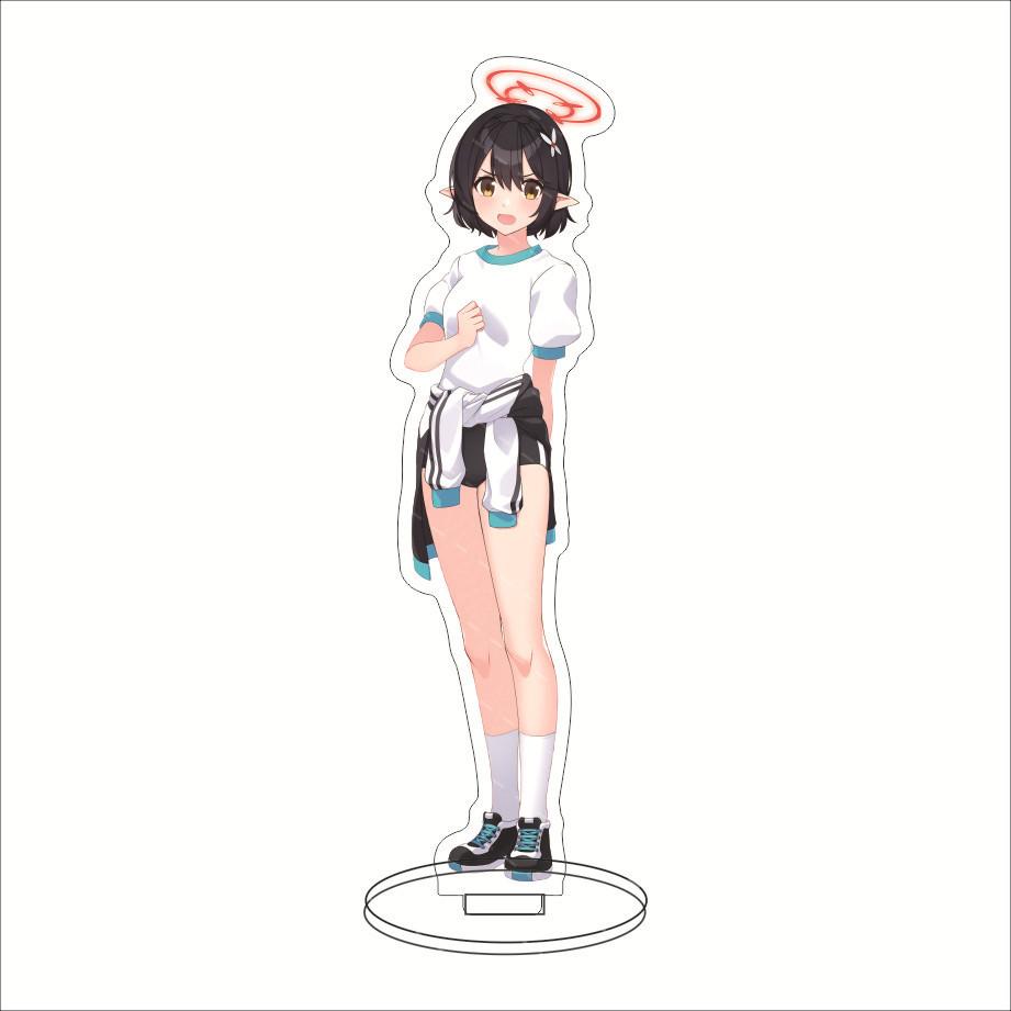 Anime Blue Archive Sunaōkami Shiroko Stand Model Cosplay 15cm Acrylic Game Figure Waraku Chis Cute Desk Decor Fans Collection