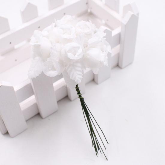 1 bukett kunstig blomst 12 rosehoder DIY Craft Home Party Bryllupsdekor