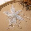 Feather Pearl 3D Organza Flower Patch Twisted Wire Crystal Flower Studded Patch Hand-made Multi-layer Embroidery Patch