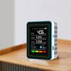 5-in-1 Air Quality Monitor Indoor Air Quality Meter USB Charging CO2 Detector Portable Formaldehyde Monitor for Indoor Outdoor