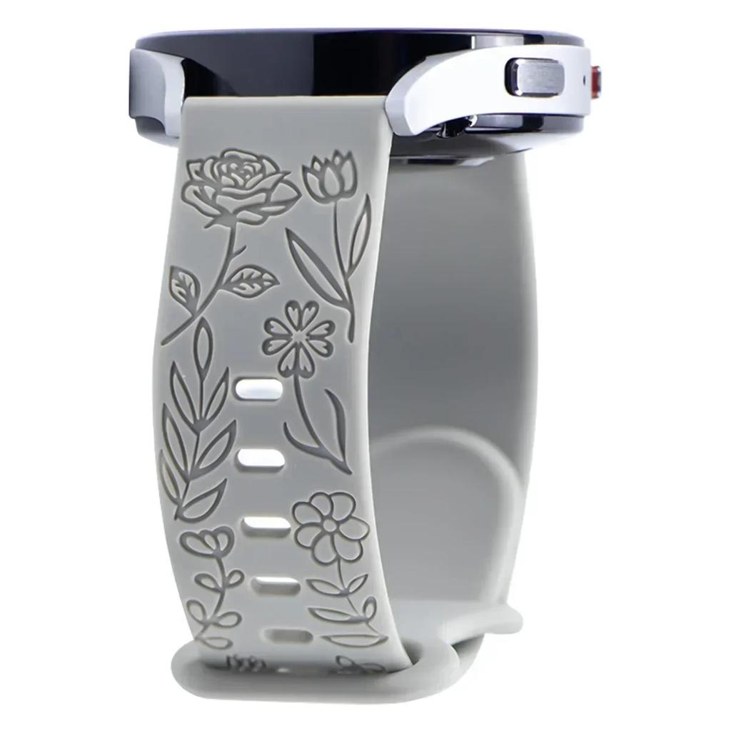 22mm Engraved Strap for Samsung Galaxy Watch 7 6 5 4 6Classic 20mm Silicone Sport Bracelet for Huawei Watch GT5 GT4Pro Watchband