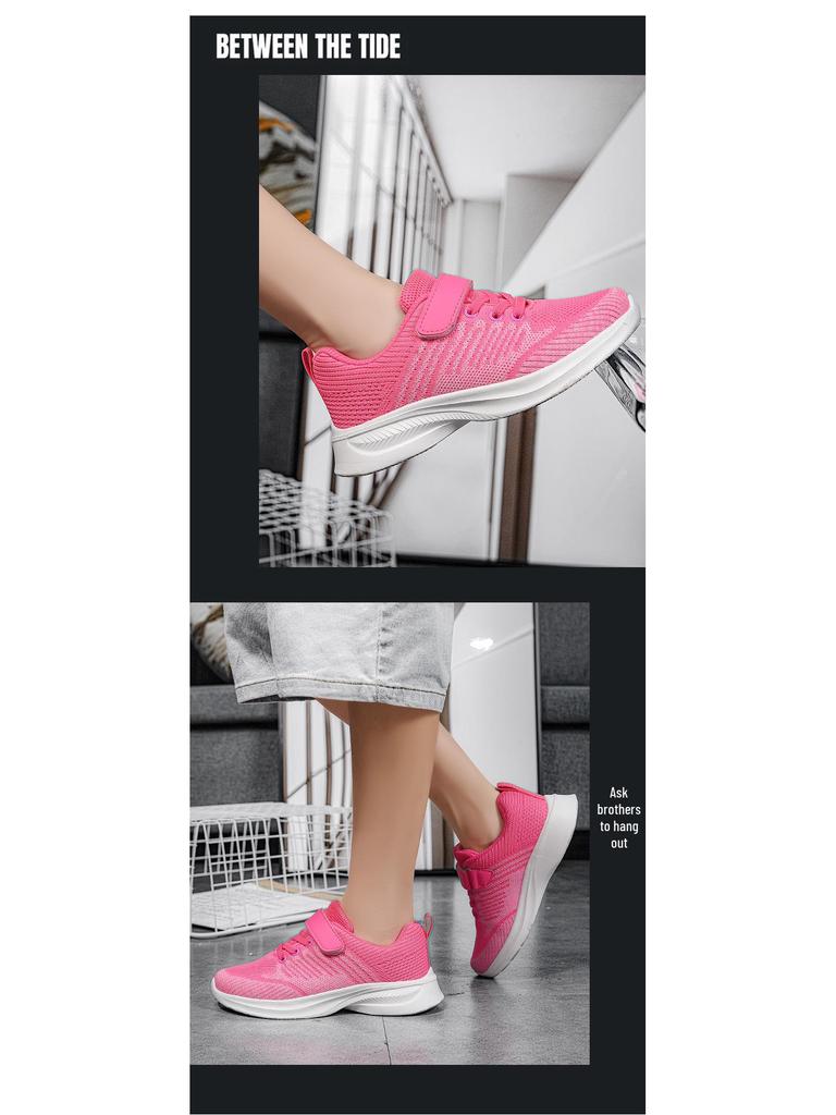 Dívčí prodyšné síťované běžecké boty - Kolekce Jaro/Podzim 2025: Lehká, Všestranná, Přeshraniční Sportovní Obuv